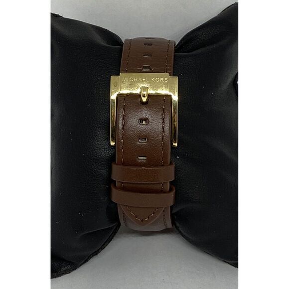 Michael Kors MK5774 Women's Brown Leather Analog White Dial Quartz Watch XX476 - Picture 6 of 12